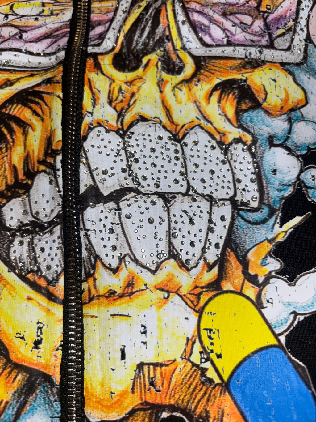 Trapzone “Sex, Money, Hustle” Rhinestone Hoodie