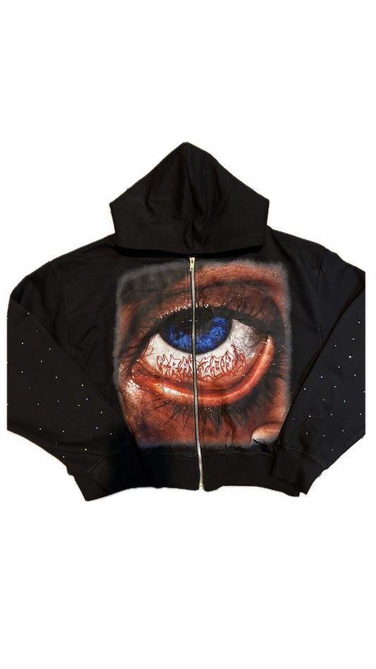TRAPZONE “ALL EYEZ” ZIP HOODIE