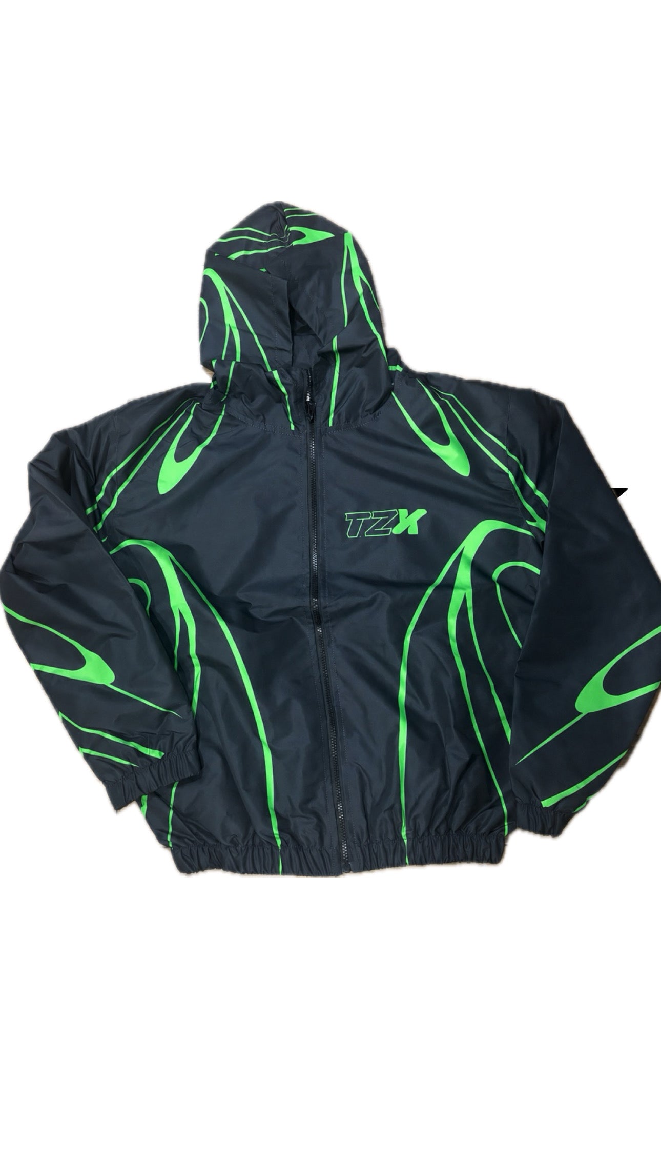TZX Windbreaker Short Set – Black/Neon Green