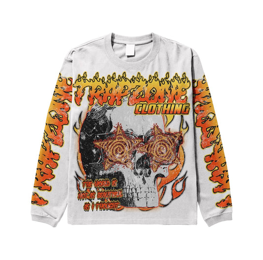 TrapZone Death by Fire long-sleeved t-shirt