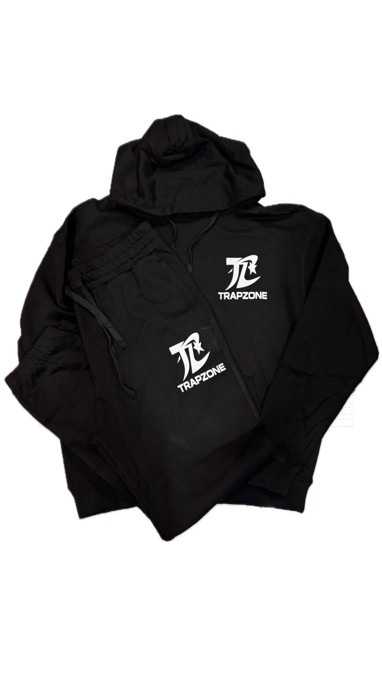 TZX Flame Windbreaker Short Set – Black/Blue – Trapzone