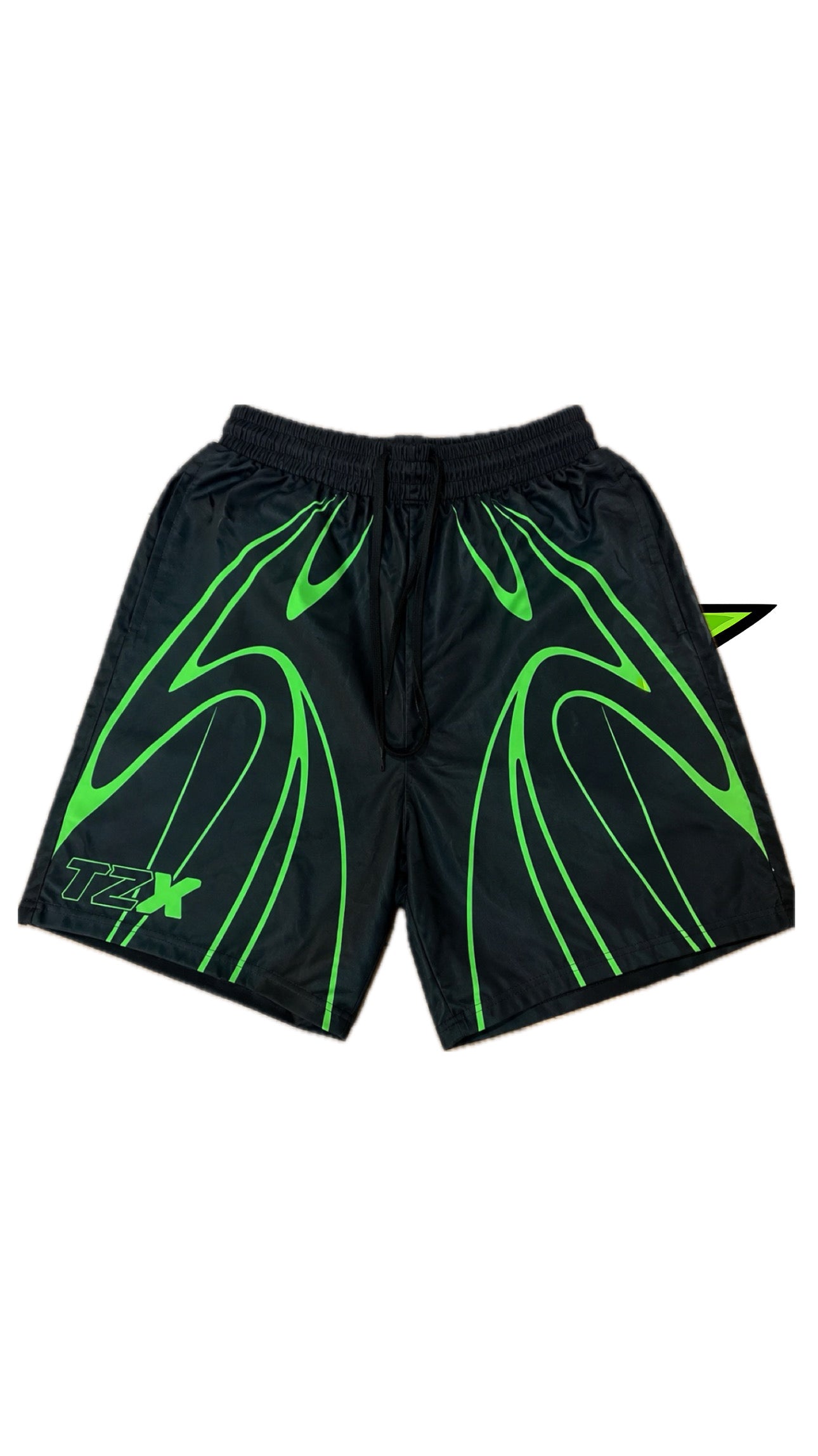 TZX Windbreaker Short Set – Black/Neon Green