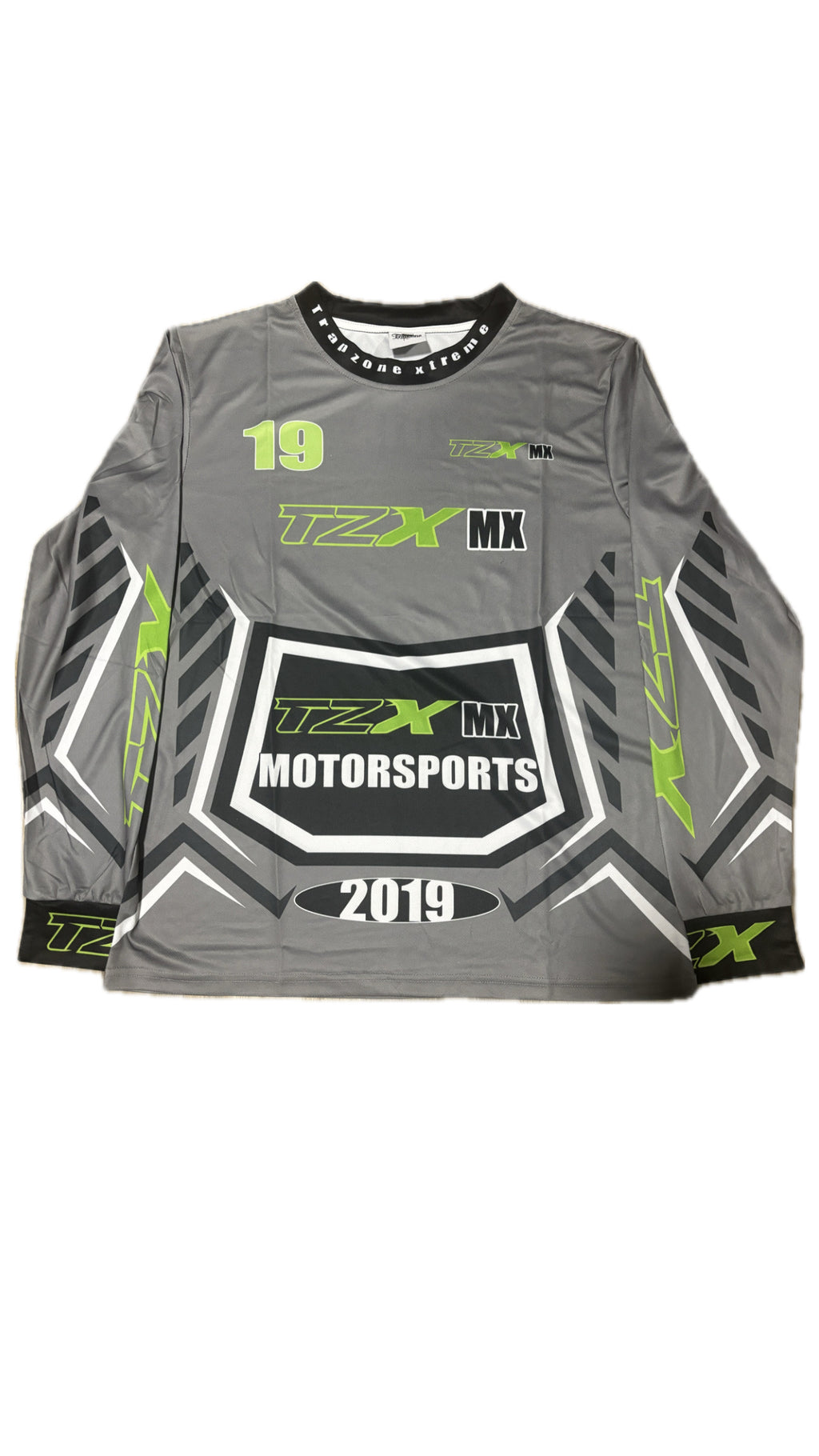 TZX MX Motorsports Jersey – Grey/Neon Green
