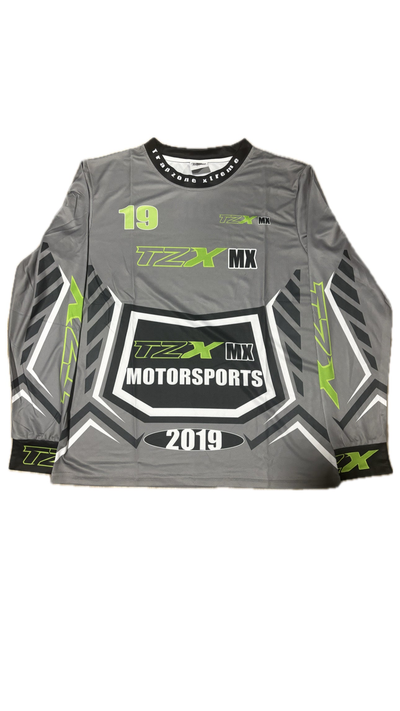 TZX MX Motorsports Jersey – Grey/Neon Green
