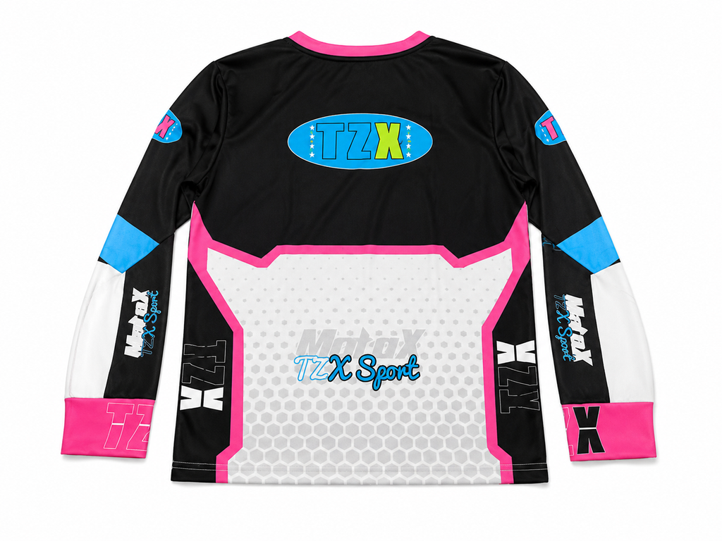 TZX MotoX Sport Jersey – Black/Pink/Blue