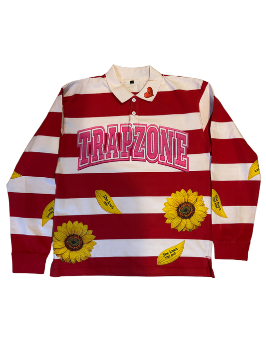 Trapzone “Dear Love” Valentine Rugby (Red/Cream)