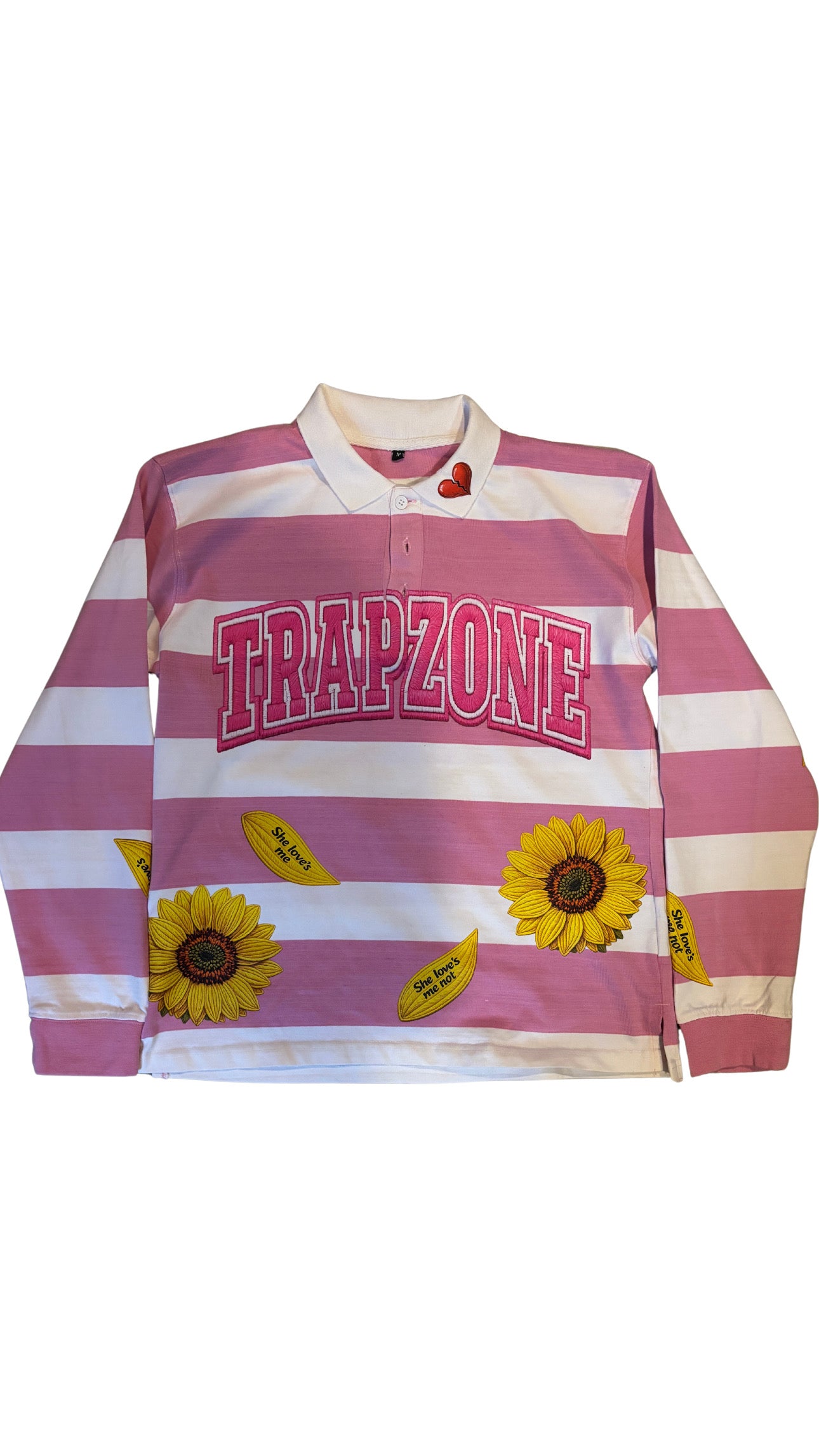 Trapzone “Dear Love” Valentine Rugby (Pink/Cream)