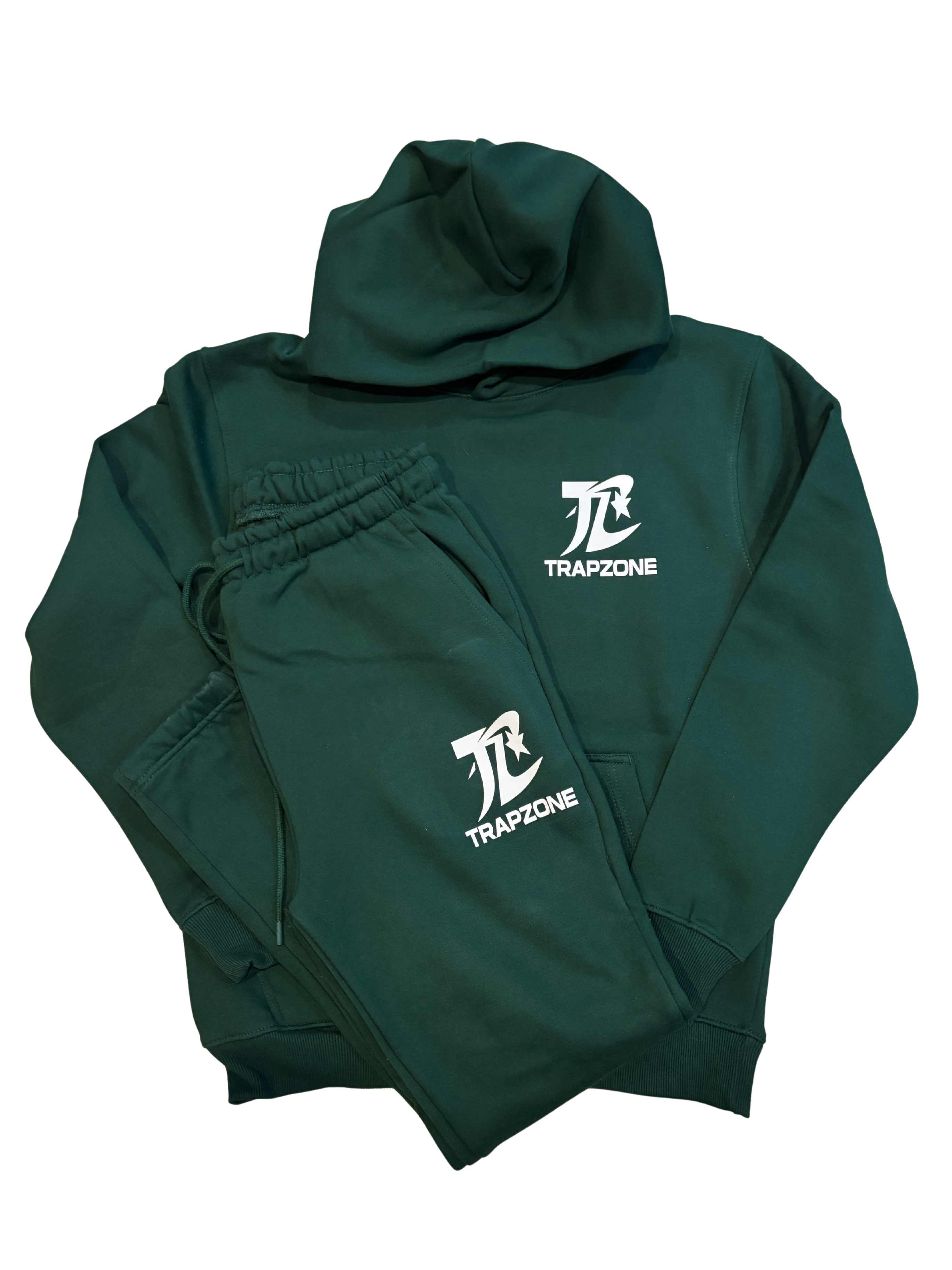 Trapzone Classic Logo Sweatsuit – Forest Green