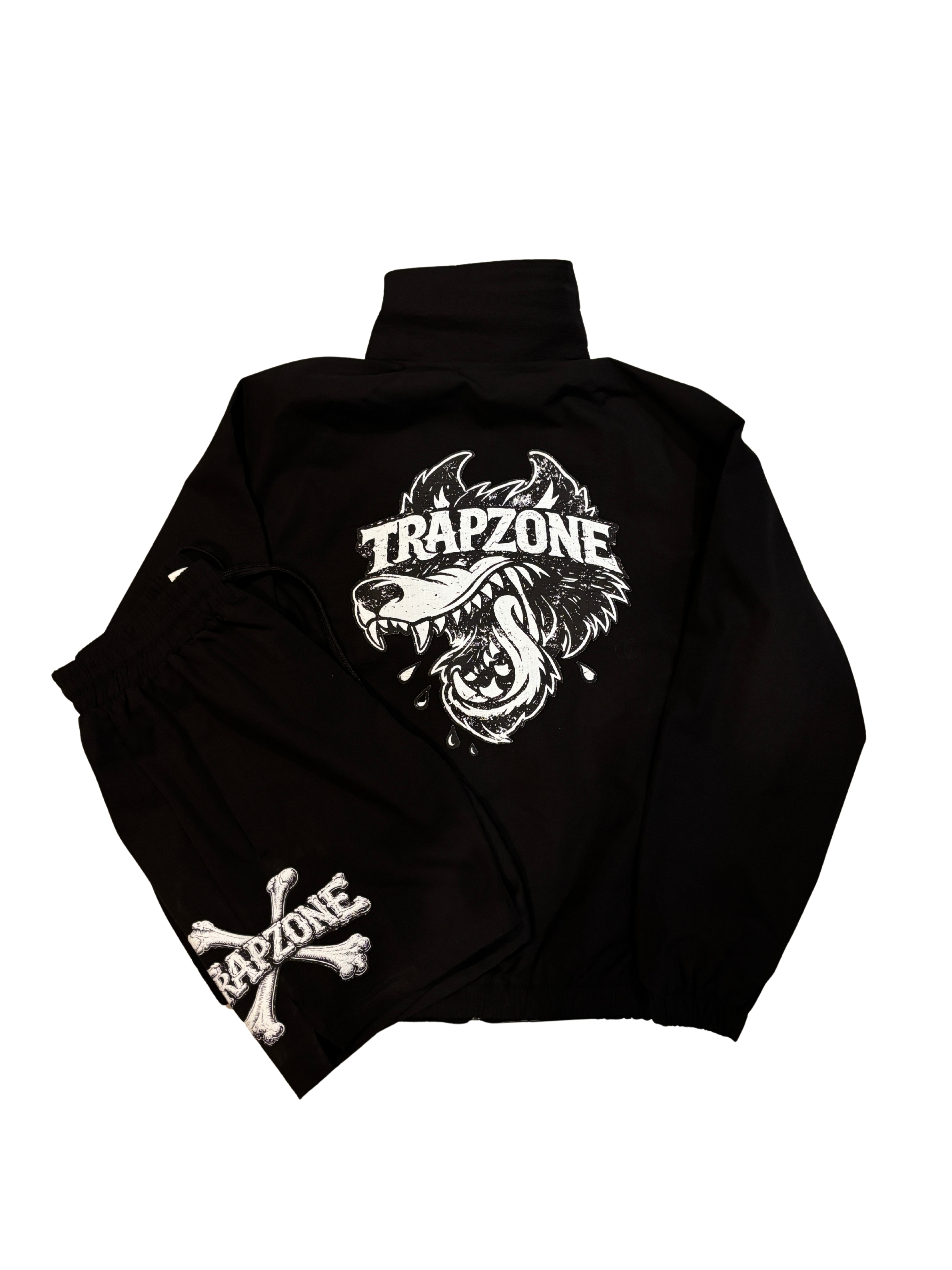 Trapzone Wolf Corduroy Set (Black)