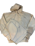 Trapzone Reflective Windbreaker Short Set Cream